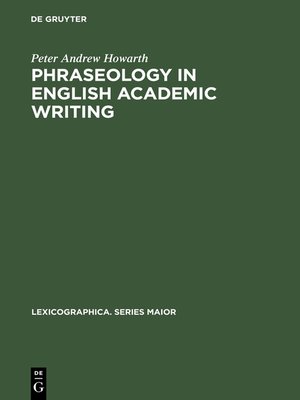 cover image of Phraseology in English Academic Writing